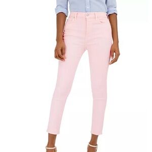 NWOT 7 For All Mankind High Waist Ankle Stretch Jean in Light Pink 30 Excellent!